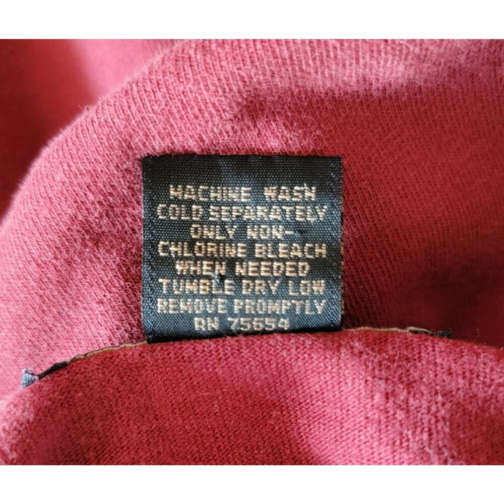 Vintage Abercrombie & Fitch Men XL Long Sleeve T-Shirt Dark Red USA Made Classic - Picture 9 of 9